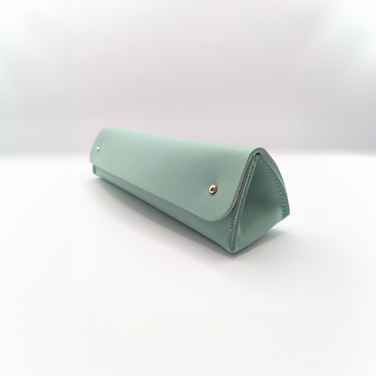 Mint Triangle Pen Case