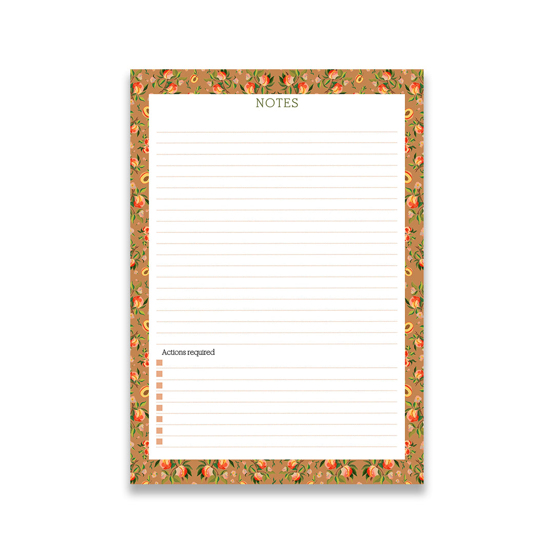 Tan Peaches Small Desk Notepad