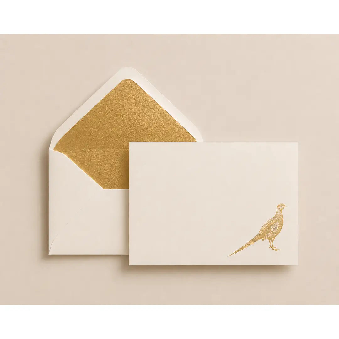 Gold Pheasant - Gilded Correspondence Card Collections