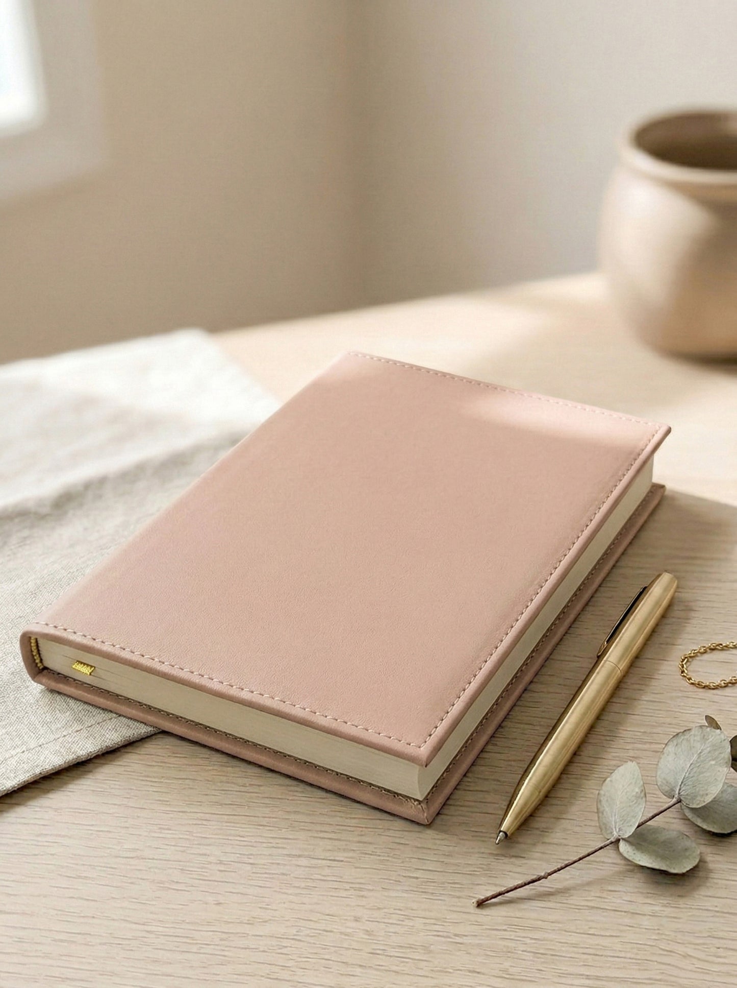 Pink Leather Notebook