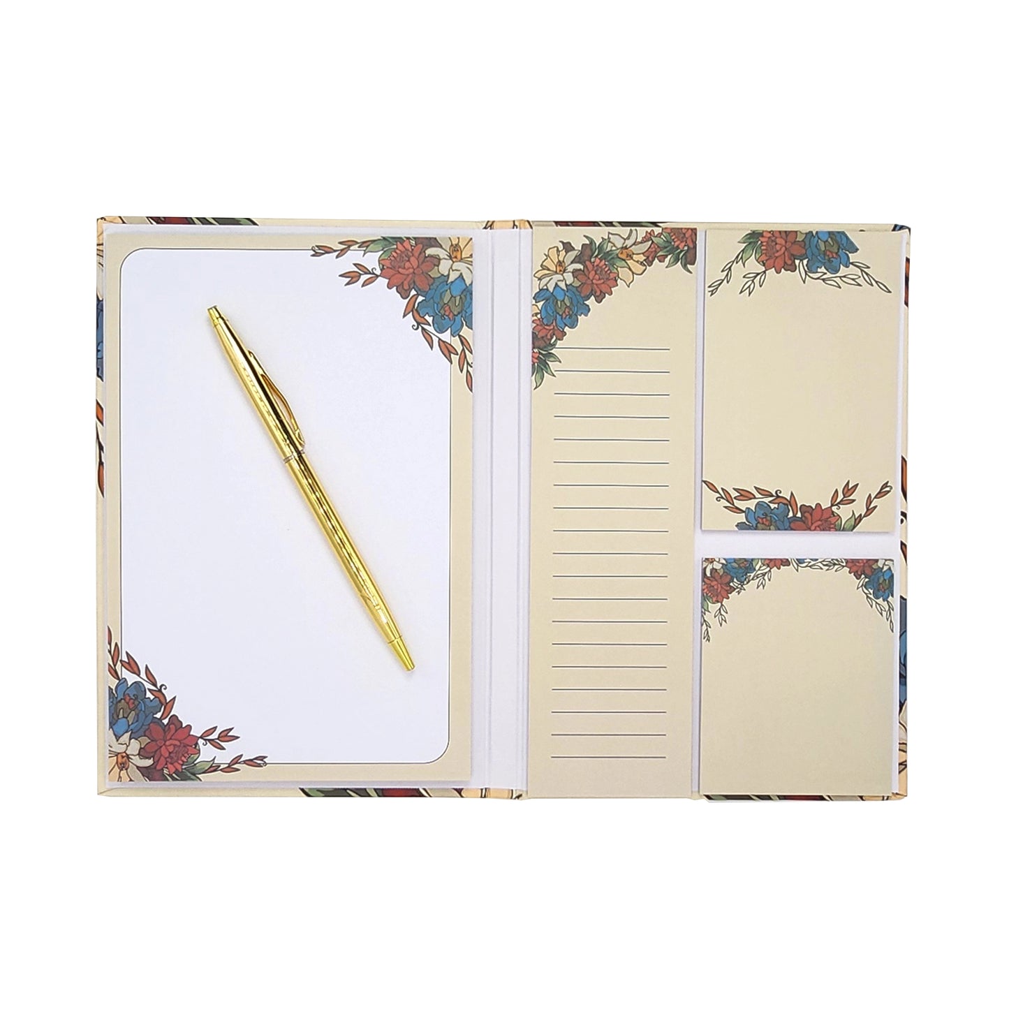 Hardback Sticky Notes Books - Vintage Flowers