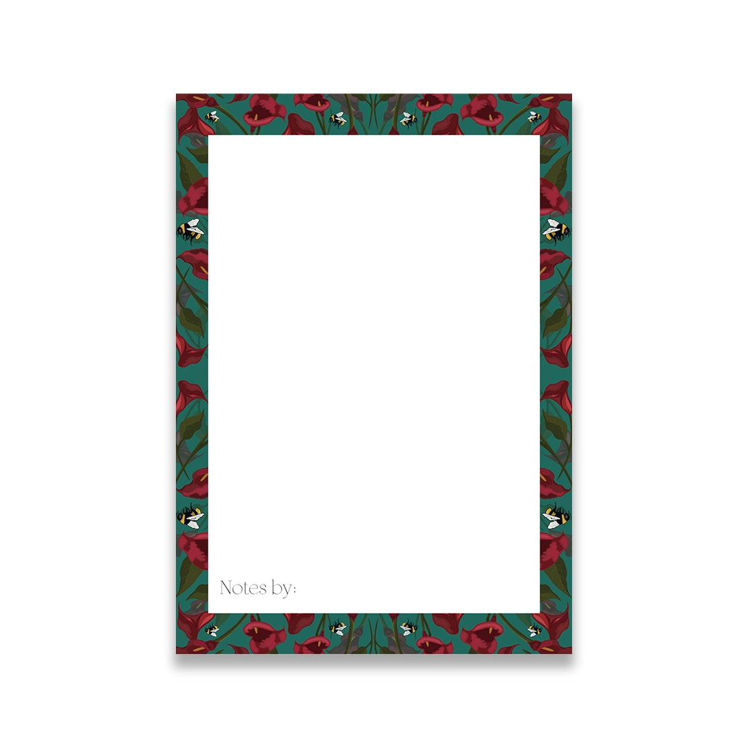 Jade Calla Lillies Jot Notepad