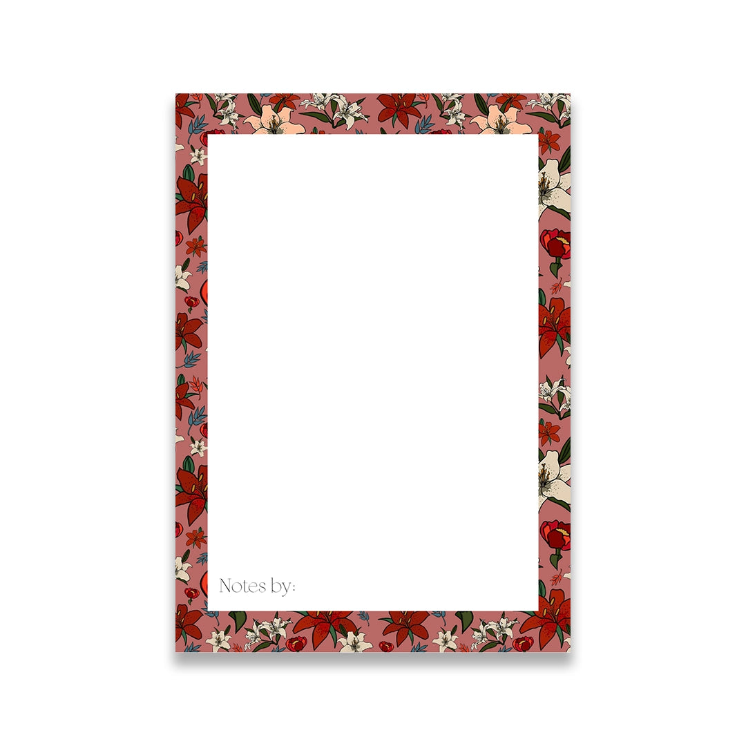 Pink Lillies Jot Notepad