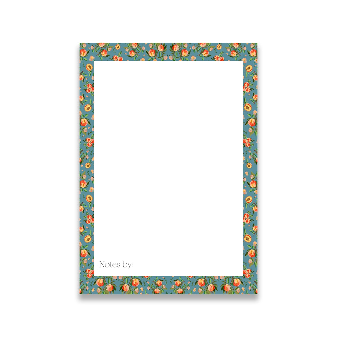 Vintage Blue Peaches Jot Notepad