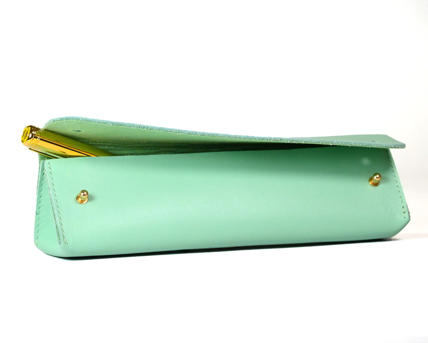 Mint Triangle Pen Case