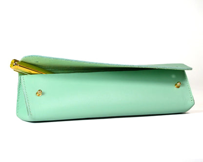 Mint Triangle Pen Case