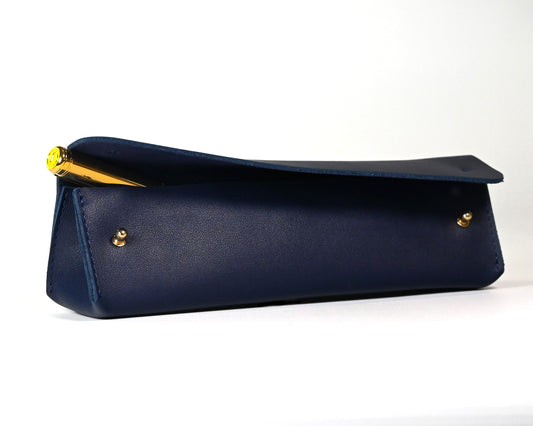 Navy Triangle Pen Case