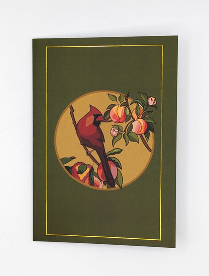 Green Cardinal Greeting Card