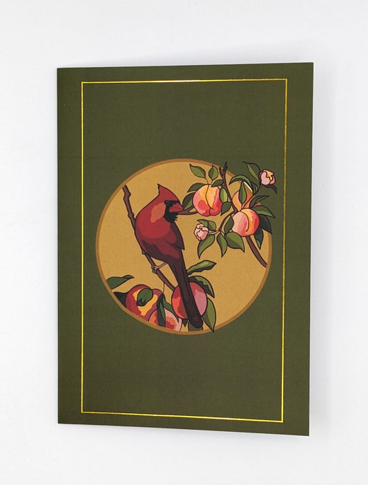 Green Cardinal Greeting Card