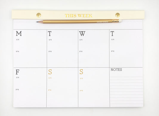 Hardback Weekly Planner - Nude