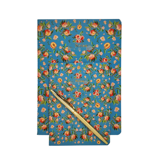 Botanical Collection Exercise Notebook - Vintage Blue Peaches