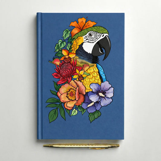 Hardback Blue Macaw Notebook