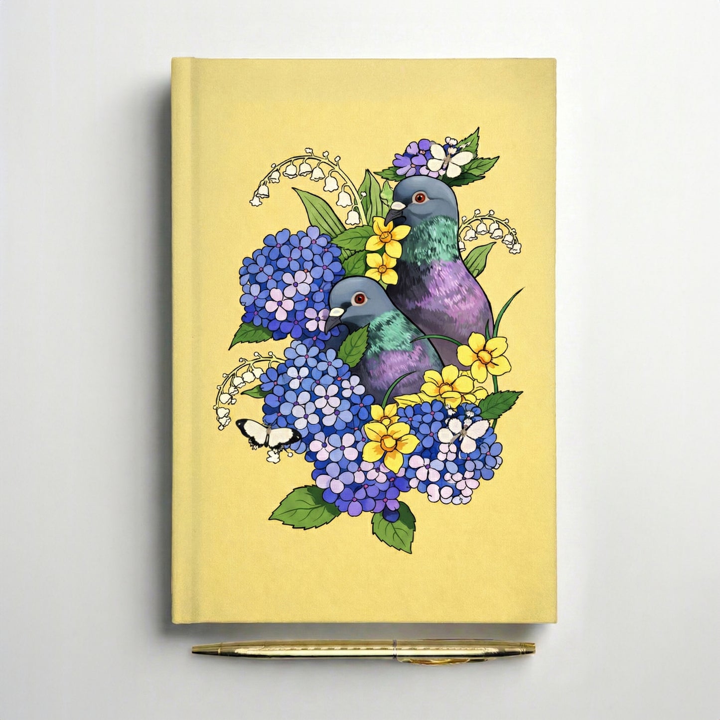 Hardback Lemon Pigeon Notebook