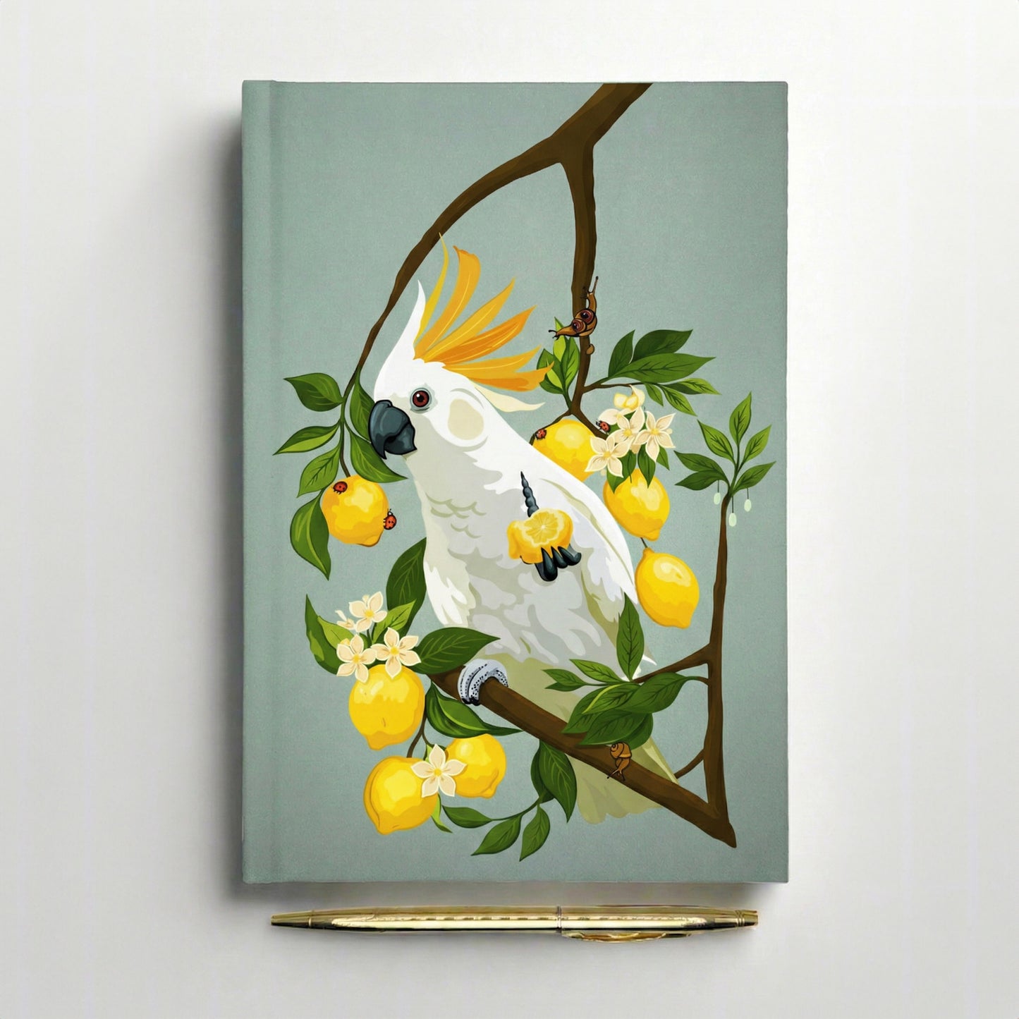 Hardback Mint Cockatoo Notebook