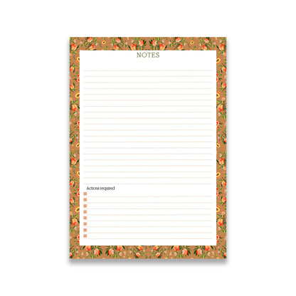 Tan Peaches Small Desk Notepad