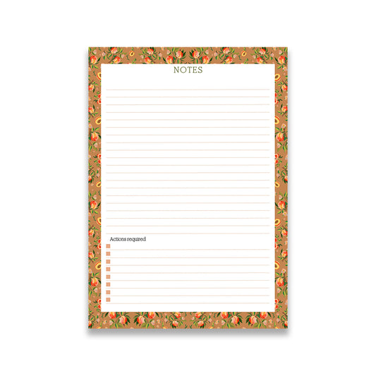 Tan Peaches Small Desk Notepad