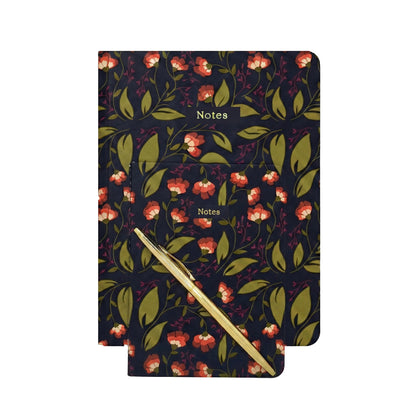 Botanical Collection Exercise Notebook - Black Andy Flowers
