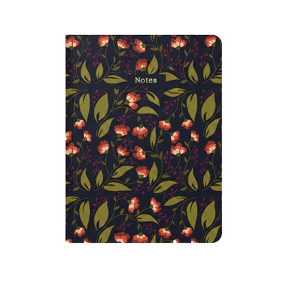 Botanical Collection Exercise Notebook - Black Andy Flowers