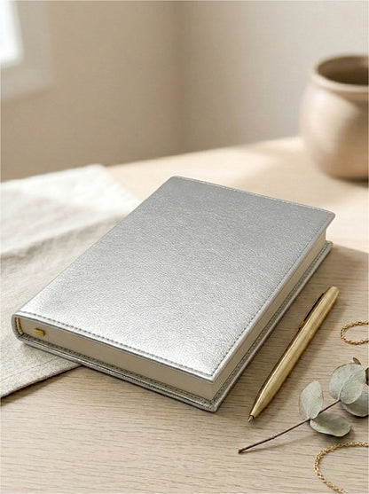 Silver Leather Notebook
