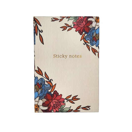 Hardback Sticky Notes Books - Vintage Flowers