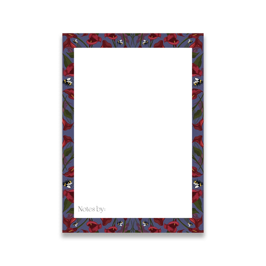 Indigo Calla Lillies Jot Notepad