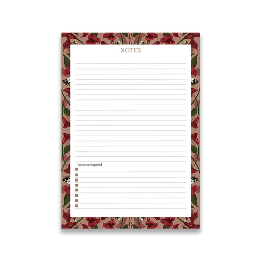 Mauve Calla Lillies Small Desk Notepad