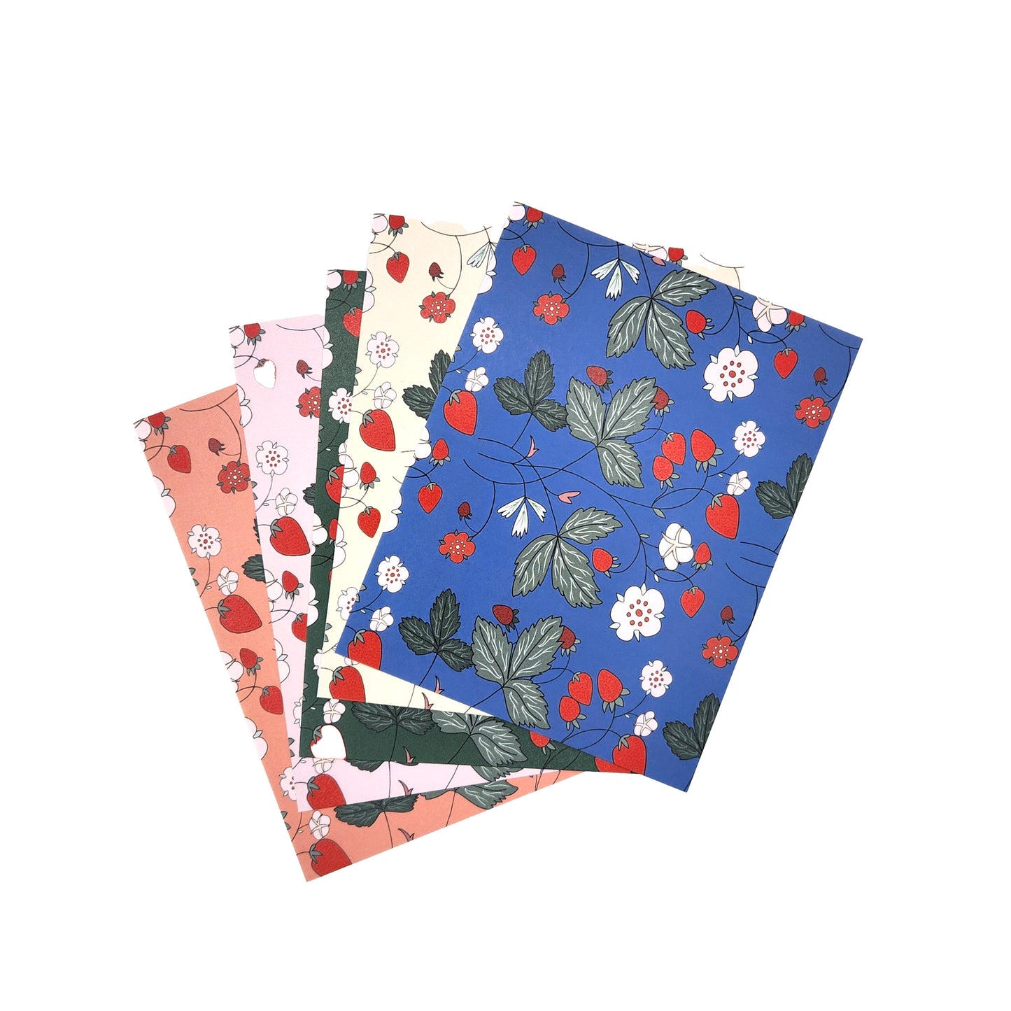 May Morris Strawberries Greeting Card Set
