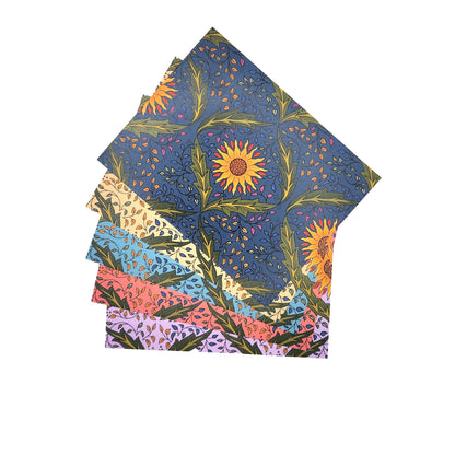 May Morris Sunflowers Greeting Card Set