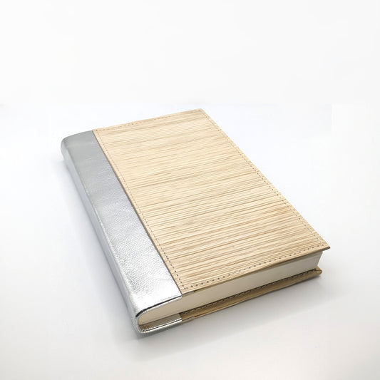 Large Silver Natural Notebook