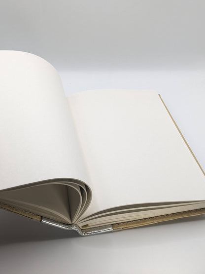 Large Silver Natural Notebook