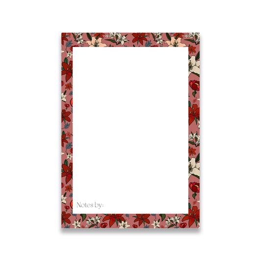Pink Lillies Jot Notepad