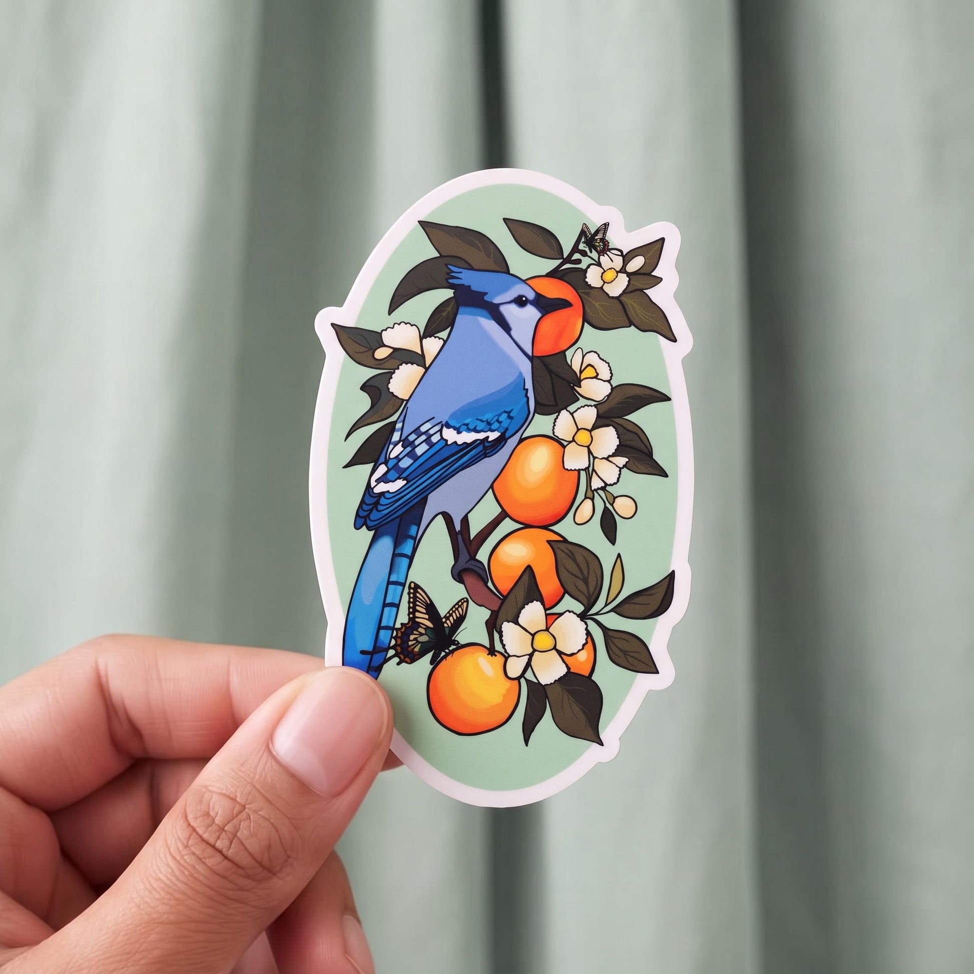 Bluejay bird sticker