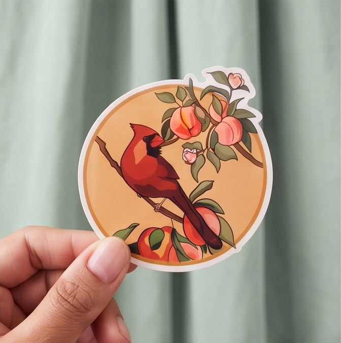 Cardinal bird sticker