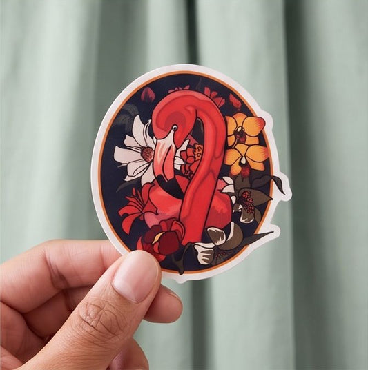 Flamingo bird sticker