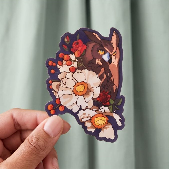 Owl bird sticker