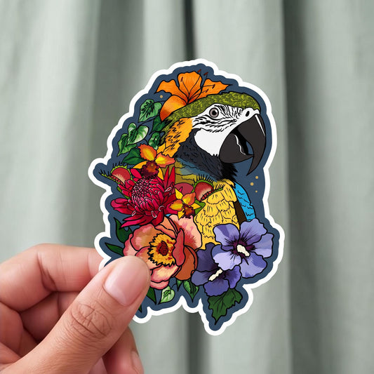 Parrot bird sticker