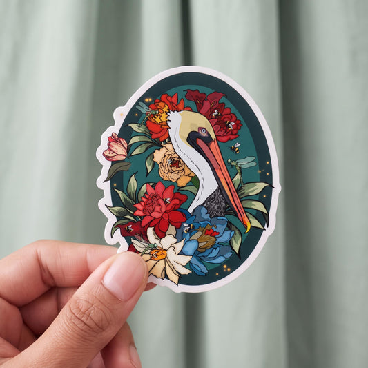 Pelican bird sticker