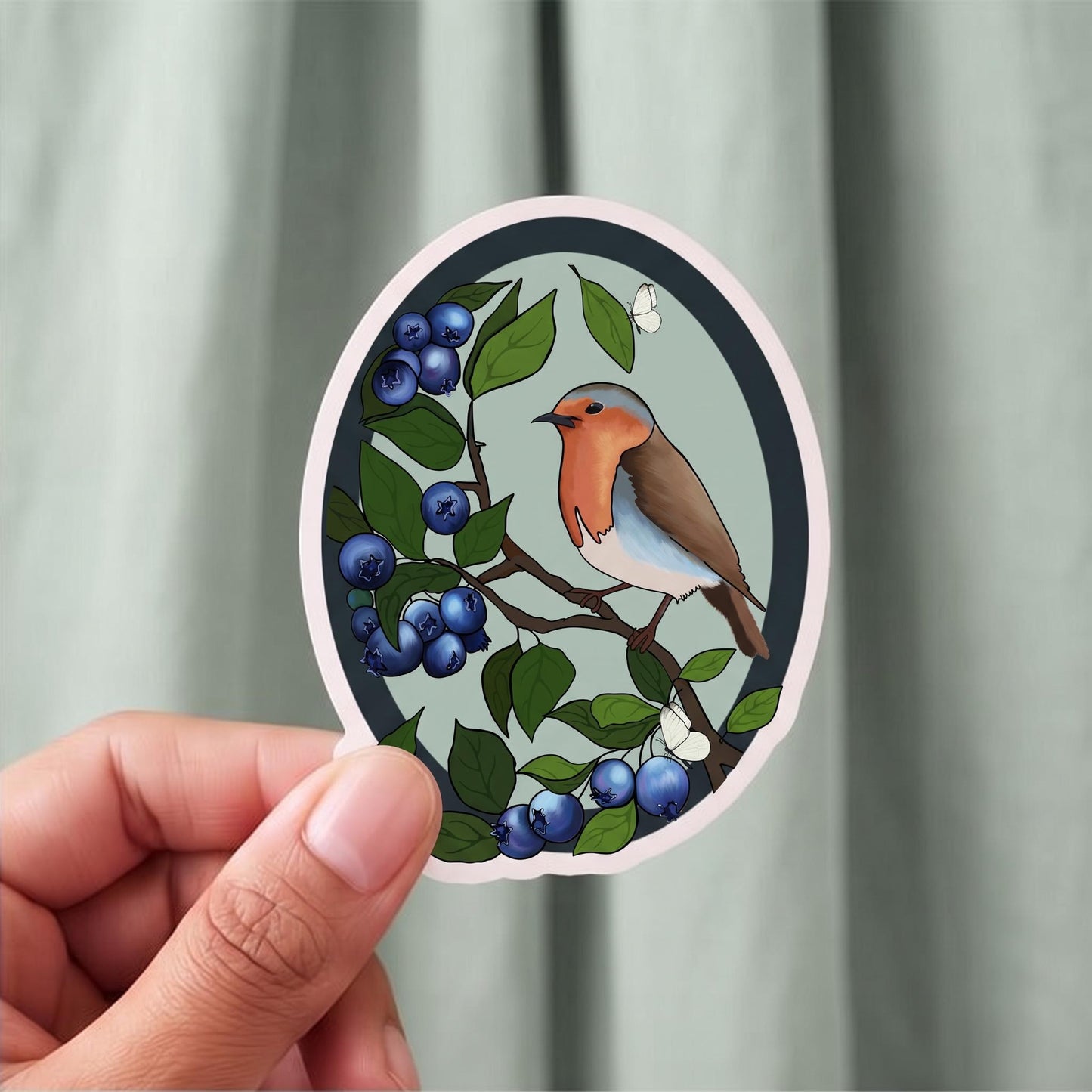 Robin bird sticker