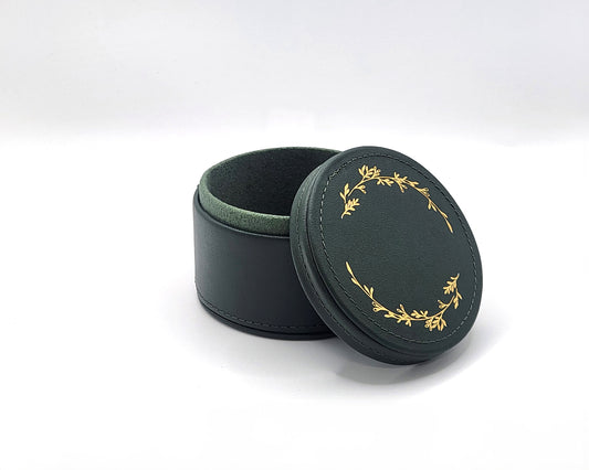 Leather Trinket Box - Evergreen
