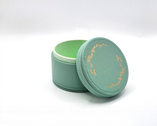 Leather Trinket Box - Mint