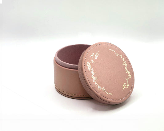 Leather Trinket Box - Pink
