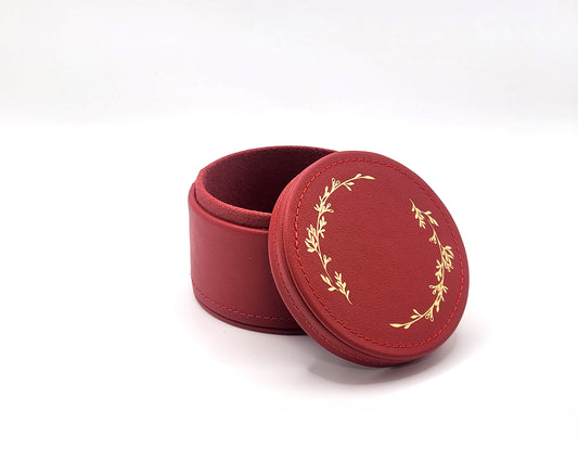 Leather Trinket Box - Red