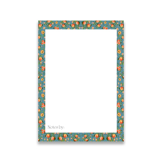 Vintage Blue Peaches Jot Notepad