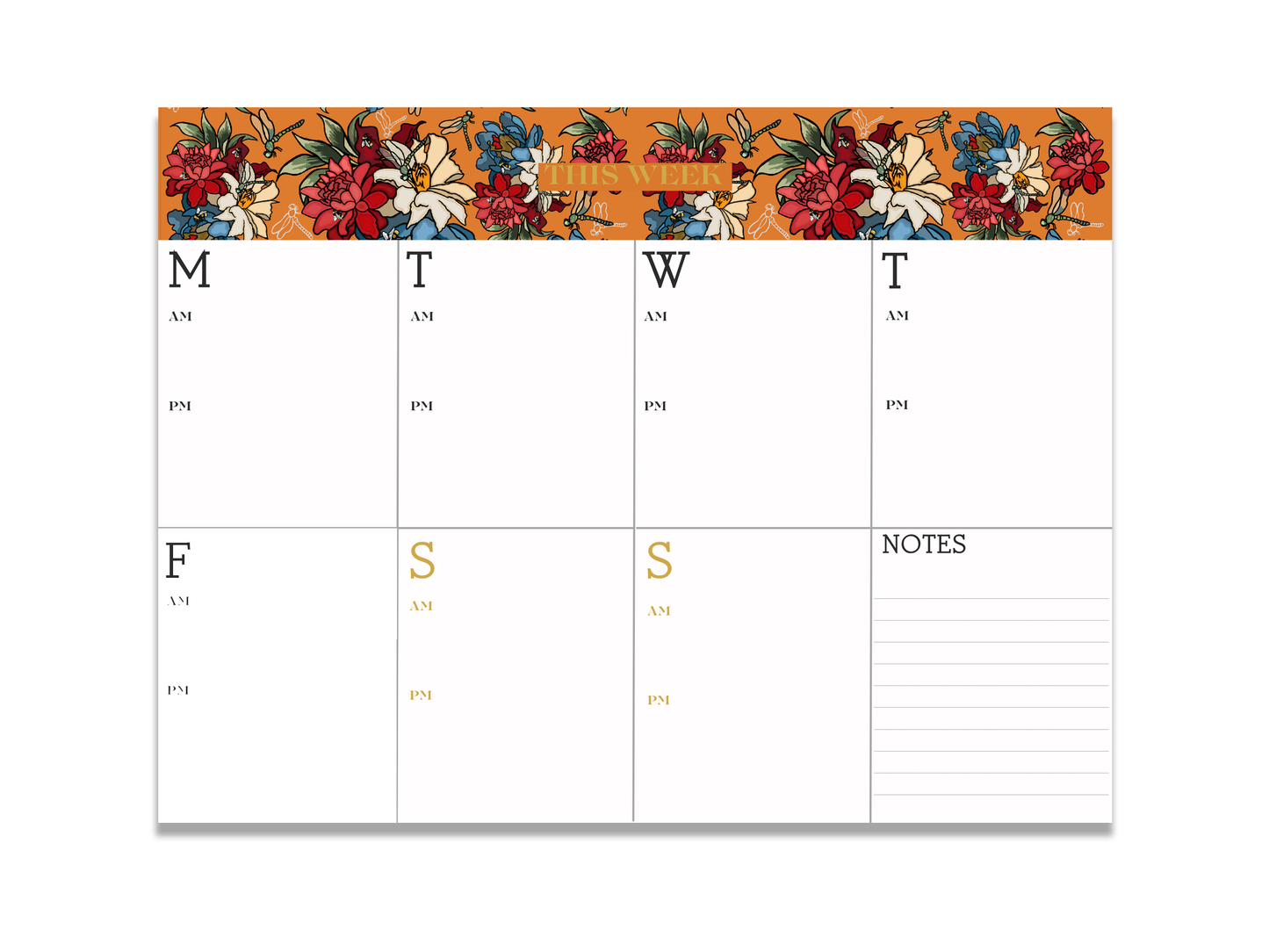 Pumpkin Dragonfly Minimalist Planner