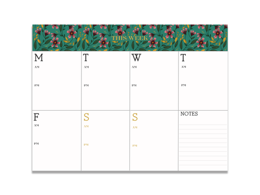 Jade Summer Hardback Weekly Planner
